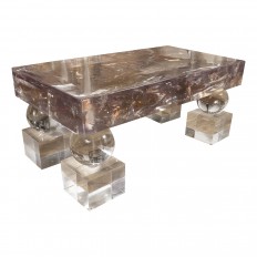 Fractale resin rectangular coffee table 